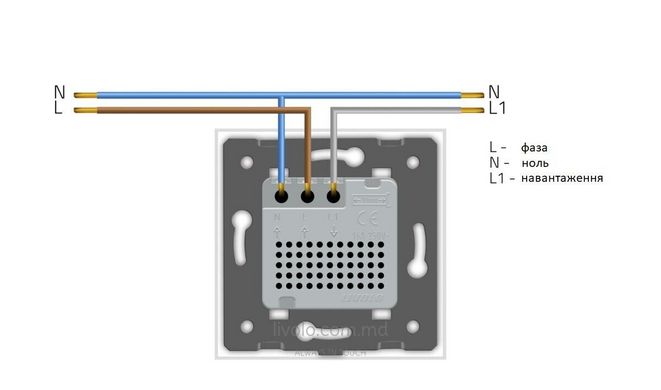 Терморегулятор пола сенсорный Livolo, стекло, цвет Серый