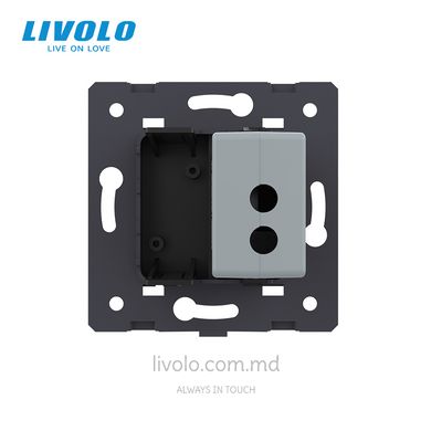 Розетка Livolo 1xUSB, 5V (механизм) цвет Черный
