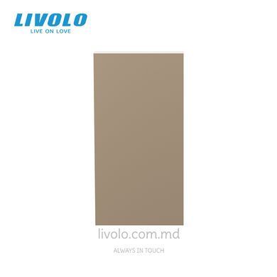 Modul &icirc;ntrerupător mecanic cap-scară Livolo, 1 clapă, 22,5&times;45 mm, Auriu