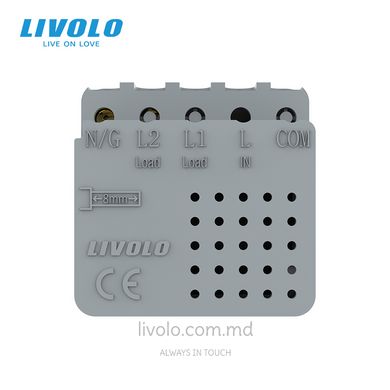 Модуль розетки USB-A + USB-C 36W Livolo, Белый, Белый