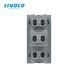 Modul &icirc;ntrerupător mecanic cap-scară Livolo, 1 clapă, 22,5&times;45 mm, Auriu