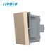 Modul &icirc;ntrerupător mecanic cap-scară Livolo, 1 clapă, 22,5&times;45 mm, Auriu