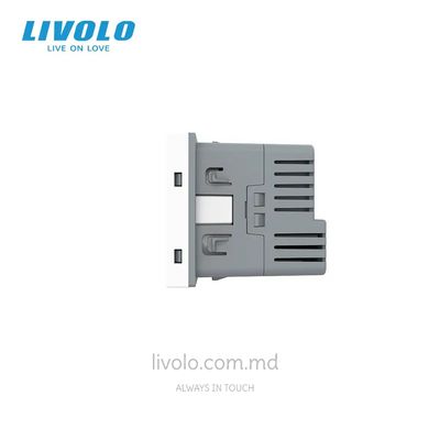 Modul priza Schuko cu iesire USB-C 18W Livolo, Alb