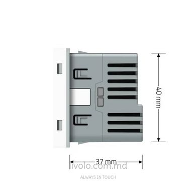 Modul priza Schuko cu iesire USB-C 18W Livolo, Alb