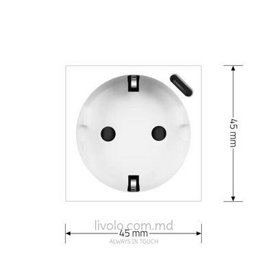 Modul priza Schuko cu iesire USB-C 18W Livolo, Alb