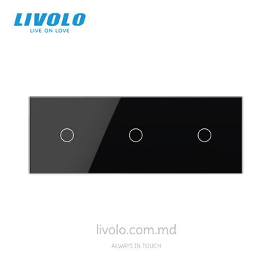 Panou întrerupător tactil LIVOLO 3 clape (1+1+1), 3 posturi Nergu