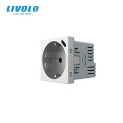 Модуль электрической розетки с портом USB-C Livolo, цвет Серый