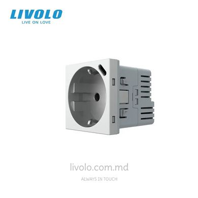 Modul priza Schuko cu iesire USB-C 18W Livolo, Sur