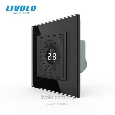 Senzor temperatura și umiditate Livolo Zigbee pentru smart home Negru, Negru