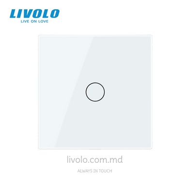 Сенсорный выключатель Livolo 1 клавиша 1 пост Белый