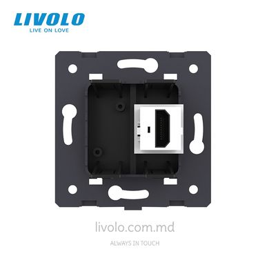 Розетка Livolo HDMI (механизм), цвет Черный