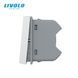 Modul &icirc;ntrerupător mecanic cap-cruce Livolo, 1 clapă, 22,5&times;45 mm, Gri