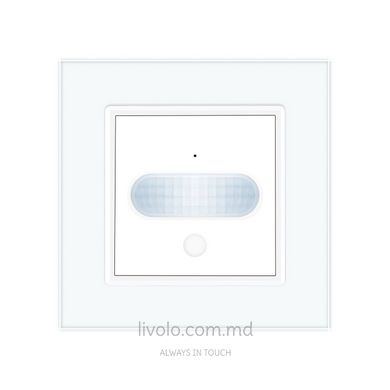 Датчик движения Livolo с сенсорным выключателем, стекло, цвет Белый