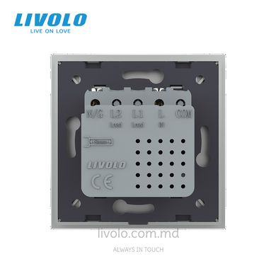 Розетка USB type C с блоком питания 45W Livolo, Серый, Cерый