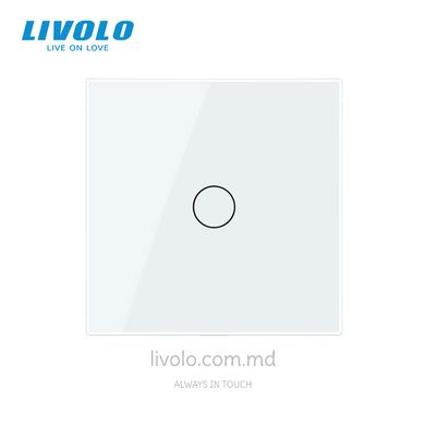 Întrerupător tactil LIVOLO pentru sonerie, 1 clapă, 1 modul, Alb
