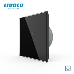 Сенсорный дверной звонок Livolo 1 клавиша 1 модуль Черный
