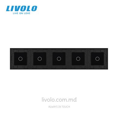 Panou întrerupător tactil LIVOLO 5 clape (1+1+1+1+1), 5 posturi Nergu