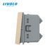 Modul &icirc;ntrerupător mecanic cu revenire Livolo, 1 clapă, 45&times;45 mm, Auriu