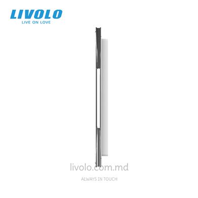 Панель для четырех сенсорных выключателей Livolo, 6 клавиш (1+1+2+2), стекло, цвет Белый