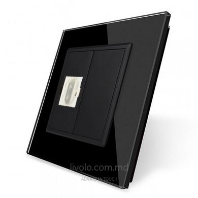 Розетка Livolo HDMI, стекло, цвет Черный