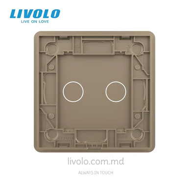 Panou &icirc;ntrerupător tactil LIVOLO 2 clape, Auriu 2.5D
