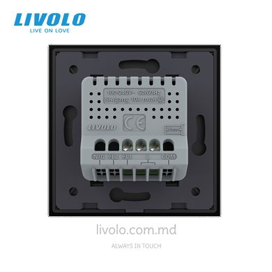 Умный сенсорный выключатель Livolo, протокол ЕС, 1 клавиша, Черный, Черный