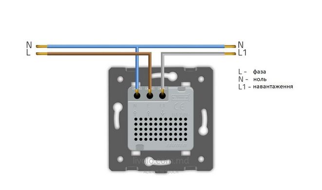 Терморегулятор пола сенсорный Livolo, модуль, цвет Черный