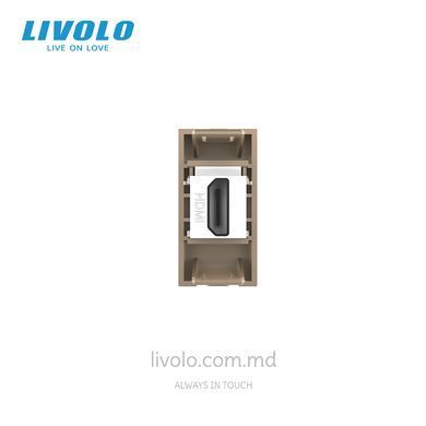 Modul priză tip HDMI Livolo, Auriu