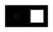 Панель для сенсорного выключателя и розетки Livolo, 1 клавиша, стекло, цвет Черный
