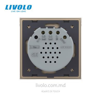 Сенсорный выключатель Livolo ZigBee (Wi-Fi) 2 клавиши 1 пост Золотой