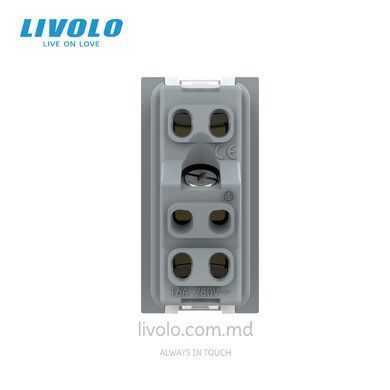 Модуль розетки типа L Livolo, итальянский стандарт, Белый