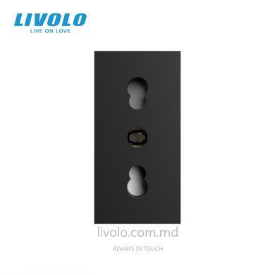Modul priză tip L Livolo, standard italian, Negru