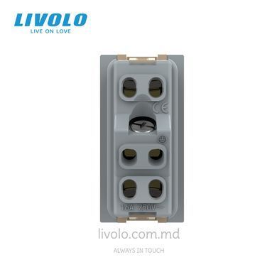 Модуль розетки типа L Livolo, итальянский стандарт, Золотой