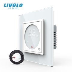 Termostat pentru podea calda cu senzor extern LIVOLO, Alb, Alb
