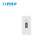 Modul priză USB-A Livolo, 10W, culoare Alb