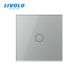 Сенсорный проходной выключатель Livolo ZigBee (Wi-Fi) 1 клавиша 1 пост Серый