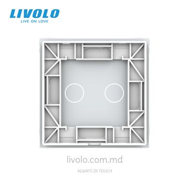 Панель для сенсорного выключателя Livolo, 2 клавиши, стекло, цвет Белый