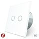 Сенсорный проходной выключатель Livolo ZigBee (Wi-Fi) 2 клавиши 1 пост Белый