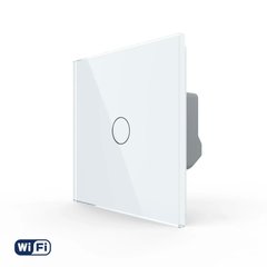 Сенсорный одноклавишный выключатель Wi-Fi Livolo, Белый, Белый