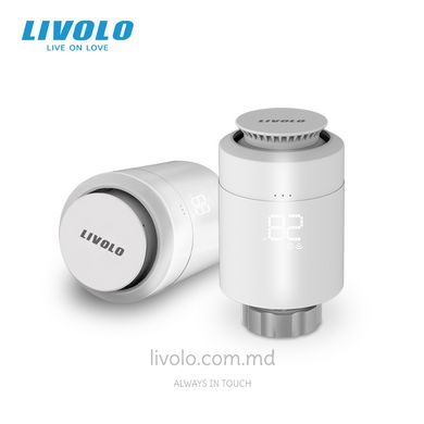 Умная беспроводная термоголовка для радиатора ZigBee Livolo
