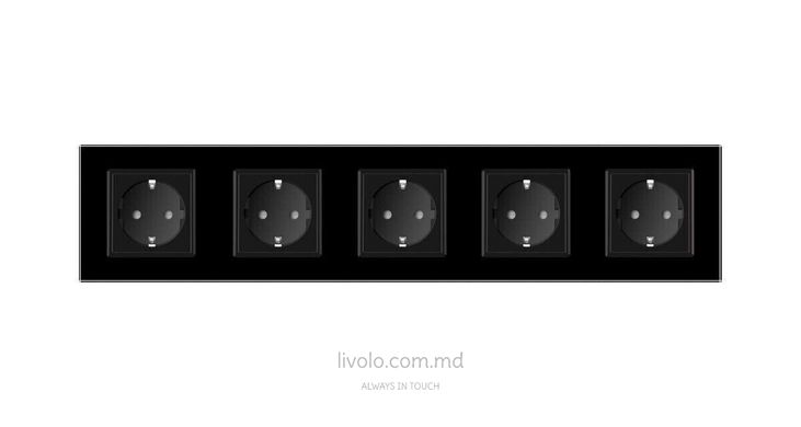 Priză Livolo tip Schuko 5 module, Nergu