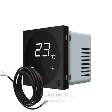 Modul termostat pentru podea calda cu senzor extern LIVOLO, Negru, Negru