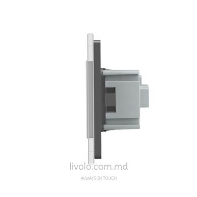 Розетка Livolo 5 модулей Серый