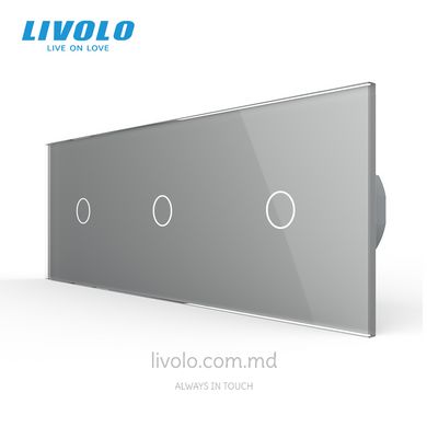 Întrerupător tactil LIVOLO 3 clape (1+1+1), 3 posturi, Sur