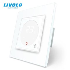 Терморегулятор пола сенсорный Livolo, стекло, цвет Белый