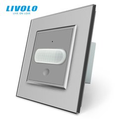 Датчик движения Livolo с сенсорным выключателем, стекло, цвет Серый