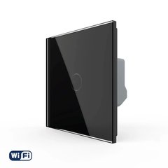 Сенсорный одноклавишный выключатель Wi-Fi Livolo, Черный, Черный