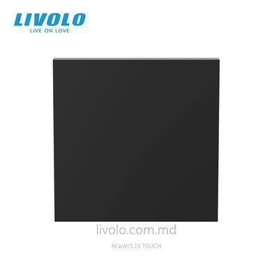 Modul &icirc;ntrerupător mecanic cap-scară Livolo, 1 clapă, 45&times;45 mm, Negru