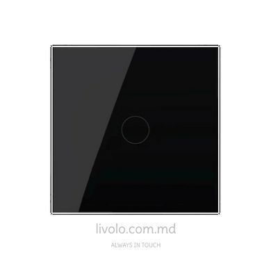 Сенсорный одноклавишный выключатель Wi-Fi Livolo, Черный, Черный