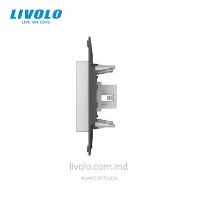 Розетка Livolo HDMI (механизм), цвет Серый